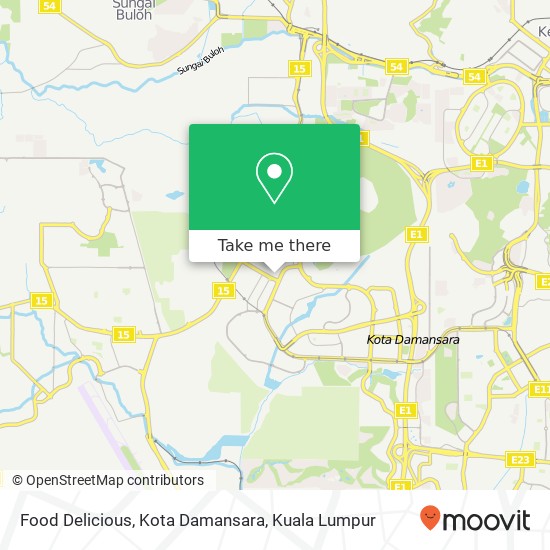 Peta Food Delicious, Kota Damansara