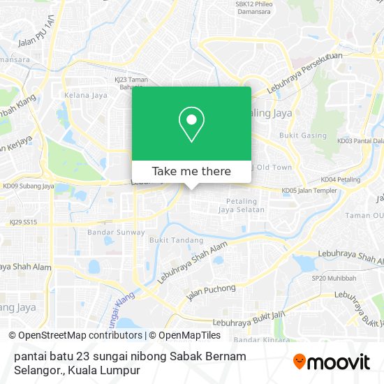 Peta pantai batu 23 sungai nibong Sabak Bernam Selangor.