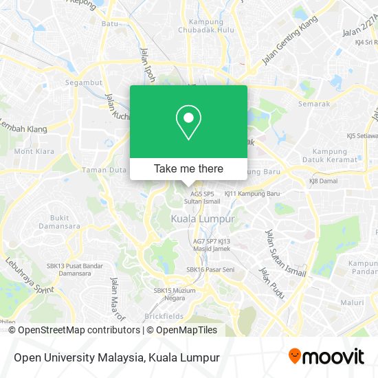 Open University Malaysia map