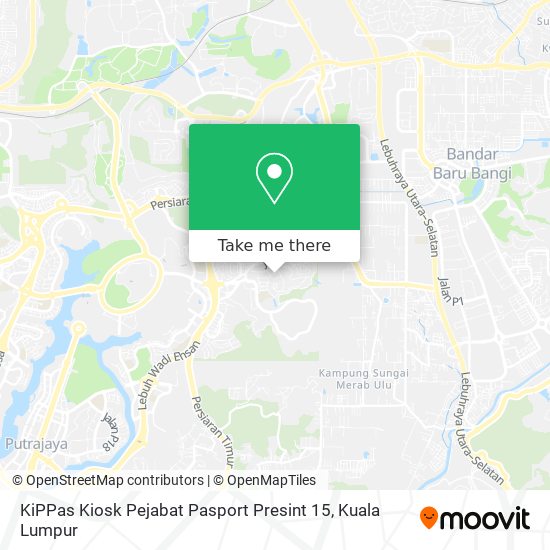 Peta KiPPas Kiosk Pejabat Pasport Presint 15