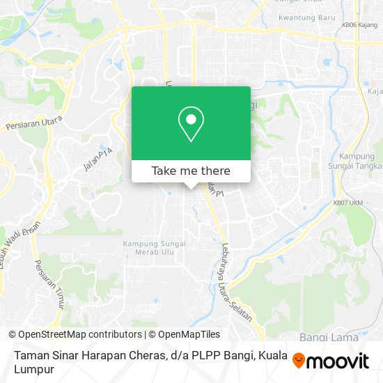 Peta Taman Sinar Harapan Cheras, d / a PLPP Bangi