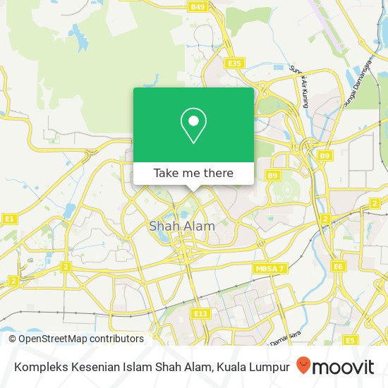 Peta Kompleks Kesenian Islam Shah Alam