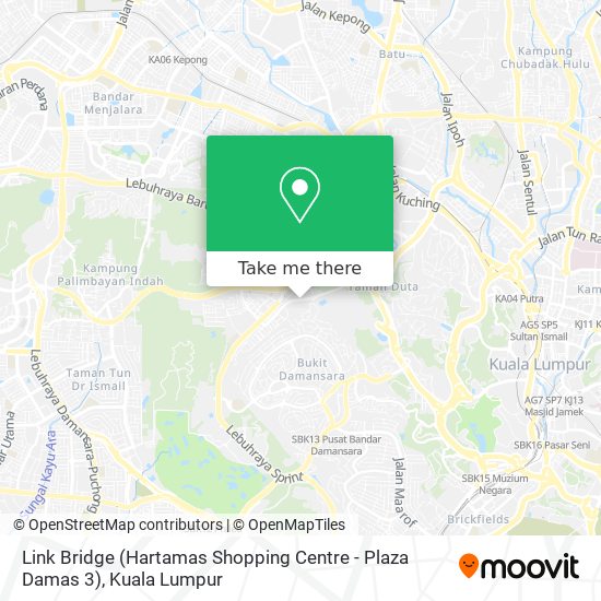 Link Bridge (Hartamas Shopping Centre - Plaza Damas 3) map