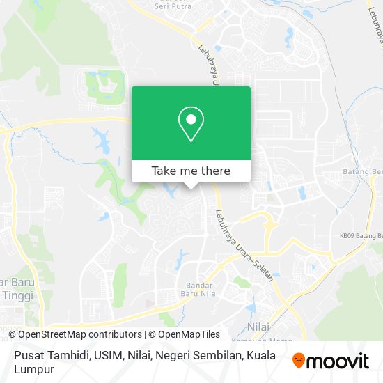 Peta Pusat Tamhidi, USIM, Nilai, Negeri Sembilan