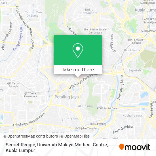 Secret Recipe, Universiti Malaya Medical Centre map