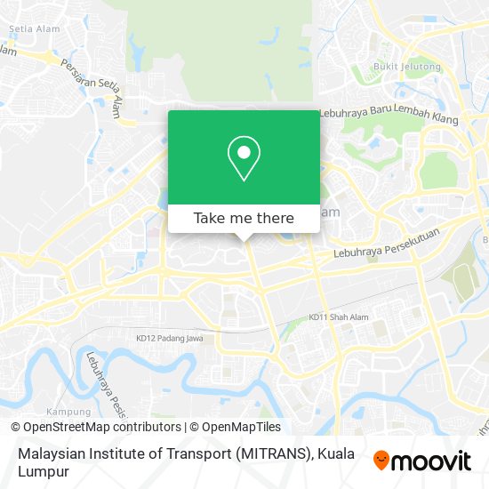 Malaysian Institute of Transport (MITRANS) map