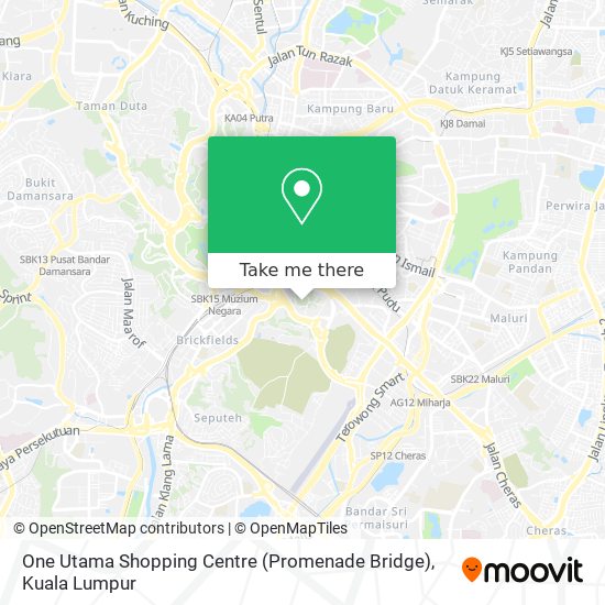 Peta One Utama Shopping Centre (Promenade Bridge)