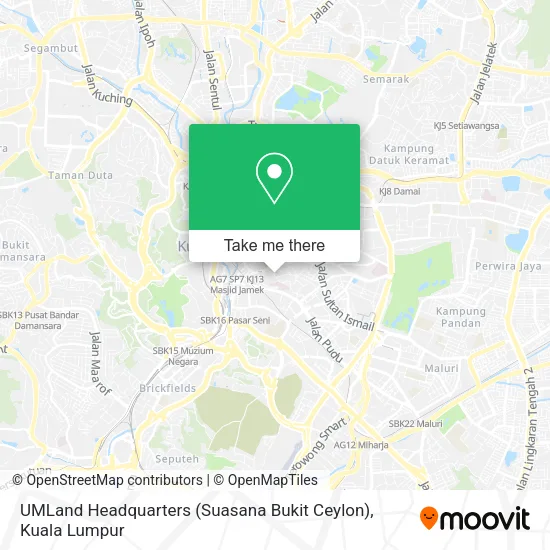 UMLand Headquarters (Suasana Bukit Ceylon) map
