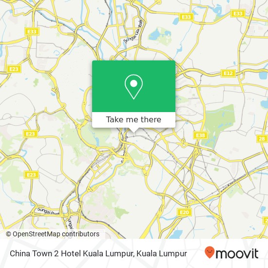 China Town 2 Hotel Kuala Lumpur map