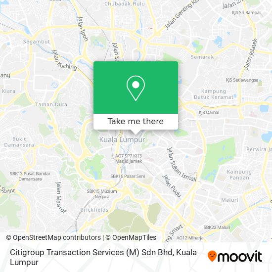 Citigroup Transaction Services (M) Sdn Bhd map