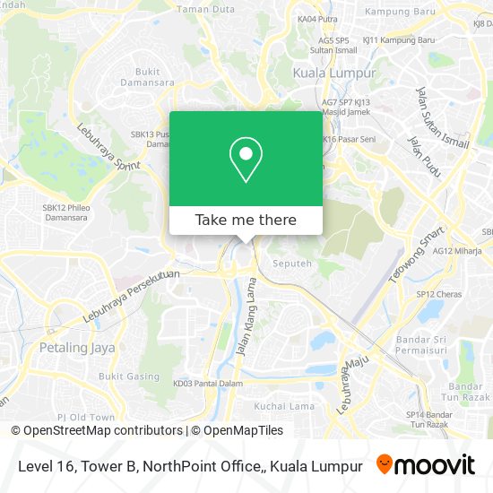 Level 16, Tower B, NorthPoint Office, map