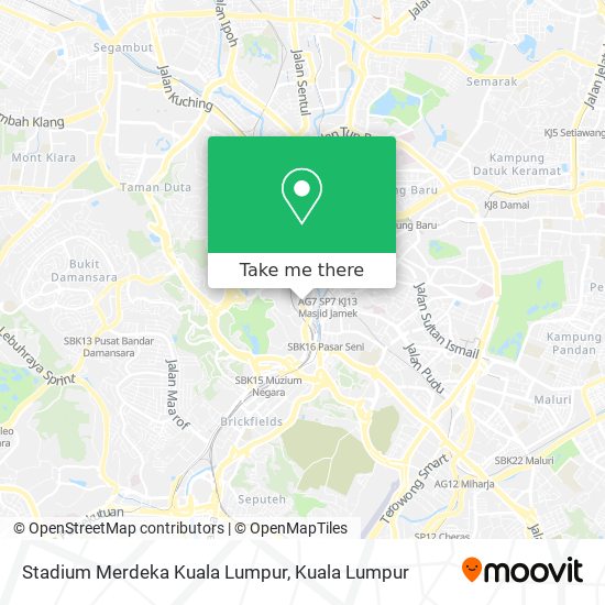 Stadium Merdeka Kuala Lumpur map