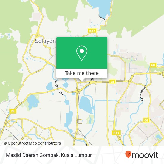 Masjid Daerah Gombak map