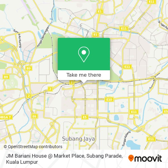 JM Bariani House @ Market Place, Subang Parade map