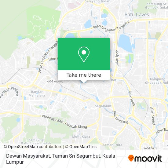 Dewan Masyarakat, Taman Sri Segambut map
