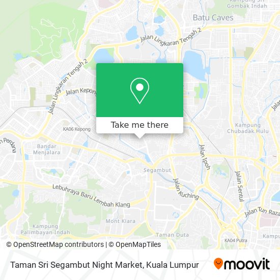 Taman Sri Segambut Night Market map