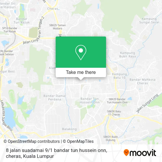 8 jalan suadamai 9 / 1 bandar tun hussein onn, cheras map