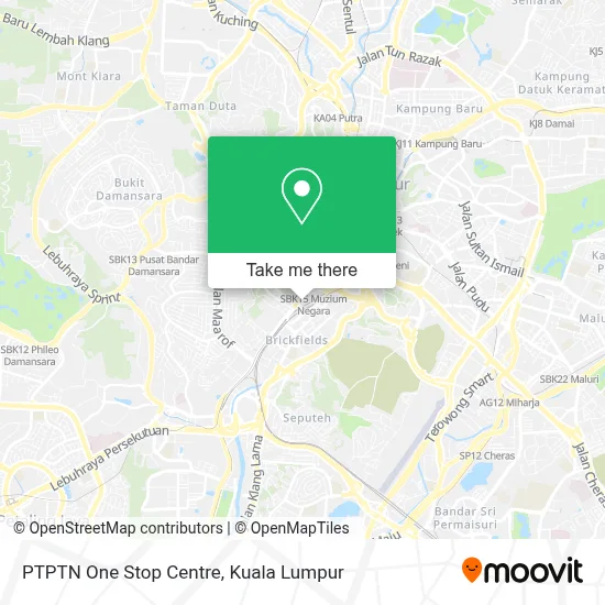 PTPTN One Stop Centre map
