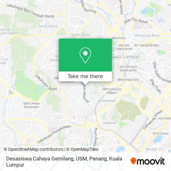 Peta Desasiswa Cahaya Gemilang, USM, Penang
