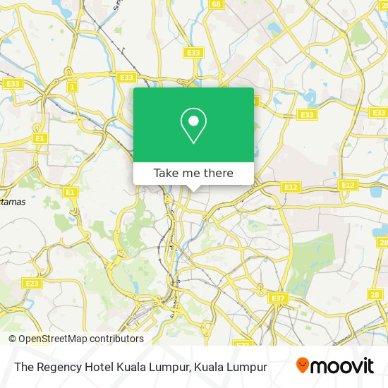 Peta The Regency Hotel Kuala Lumpur