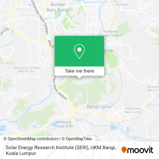 Solar Energy Research Institute (SERI), UKM Bangi map