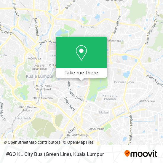 #GO KL City Bus (Green Line) map