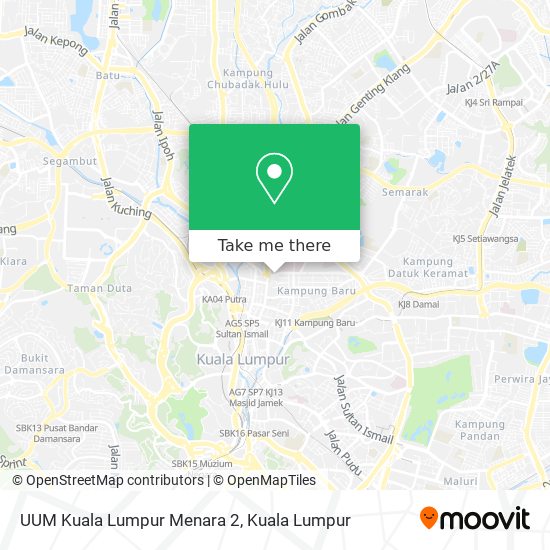 UUM Kuala Lumpur Menara 2 map