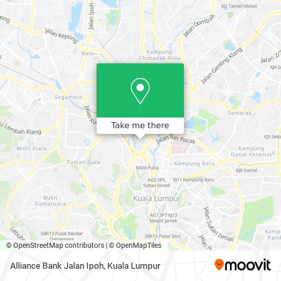 Peta Alliance Bank Jalan Ipoh