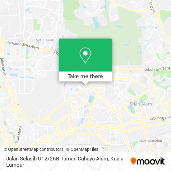 Jalan Selasih U12 / 26B Taman Cahaya Alam map