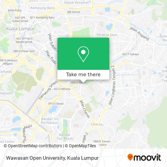 Wawasan Open University map