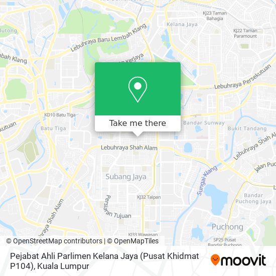 Pejabat Ahli Parlimen Kelana Jaya (Pusat Khidmat P104) map