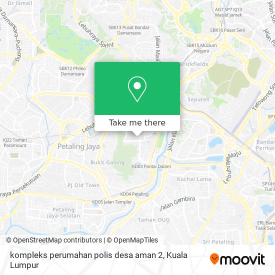 Peta kompleks perumahan polis desa aman 2