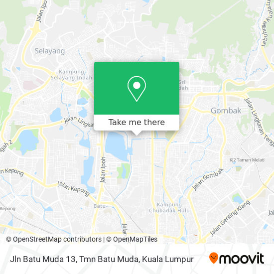 Peta Jln Batu Muda 13, Tmn Batu Muda