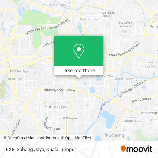 EX8, Subang Jaya map
