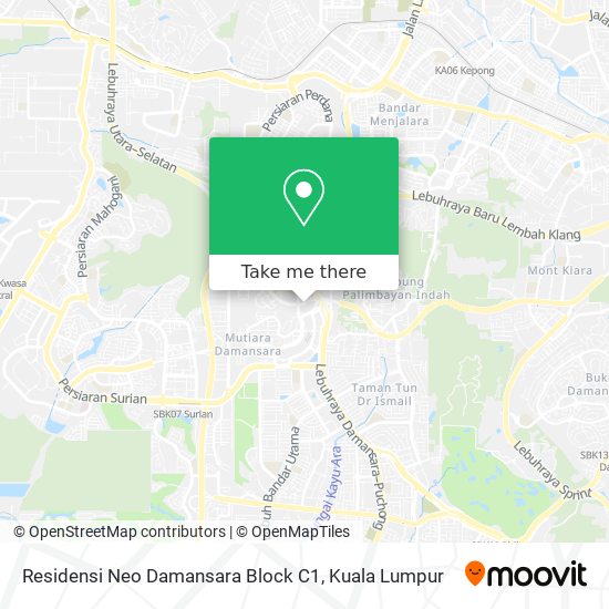 Residensi Neo Damansara Block C1 map