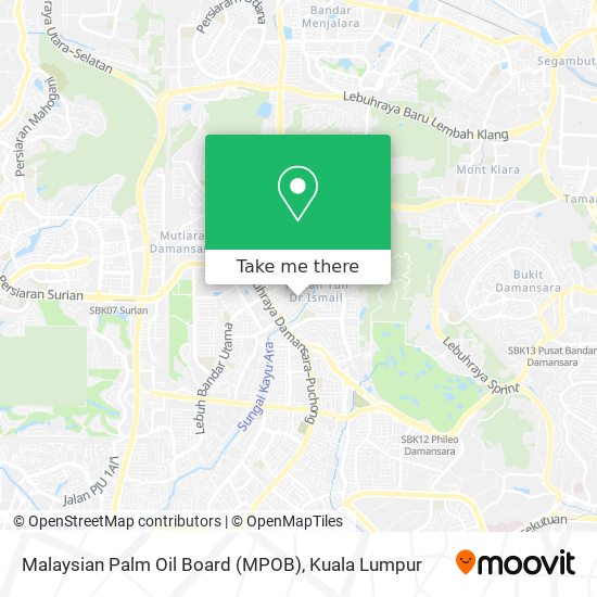 Malaysian Palm Oil Board (MPOB) map