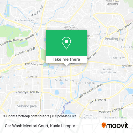 Car Wash Mentari Court map
