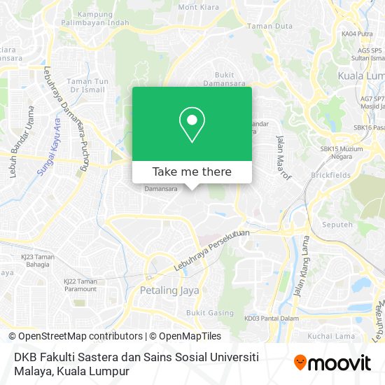 Peta DKB Fakulti Sastera dan Sains Sosial Universiti Malaya