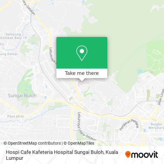 Hospi Cafe Kafeteria Hospital Sungai Buloh map