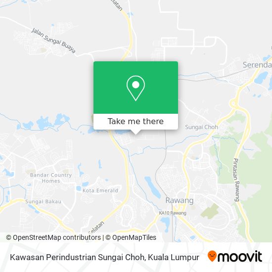 如何坐公交或火车去Hulu Selangor的Kawasan Perindustrian Sungai Choh