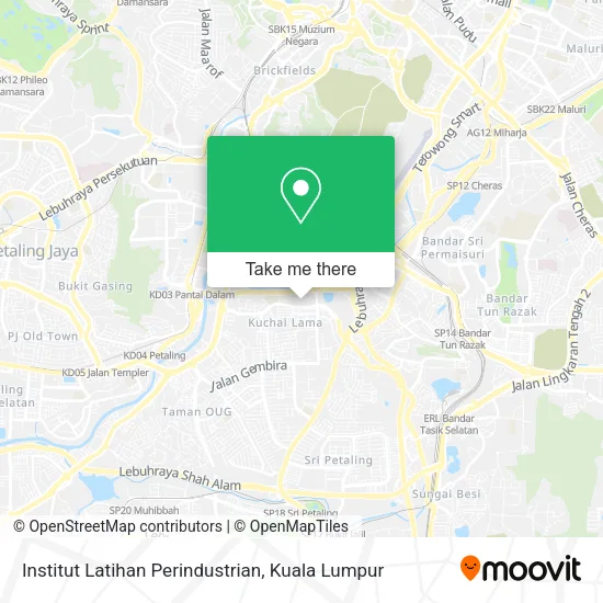 Institut Latihan Perindustrian map