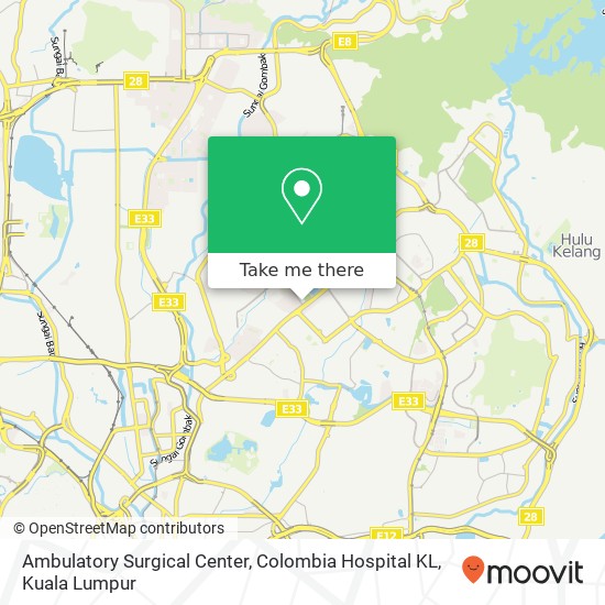 Ambulatory Surgical Center, Colombia Hospital KL map