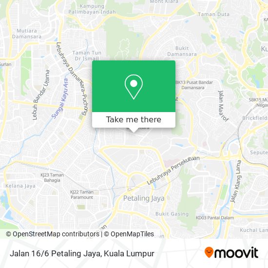 Peta Jalan 16/6 Petaling Jaya