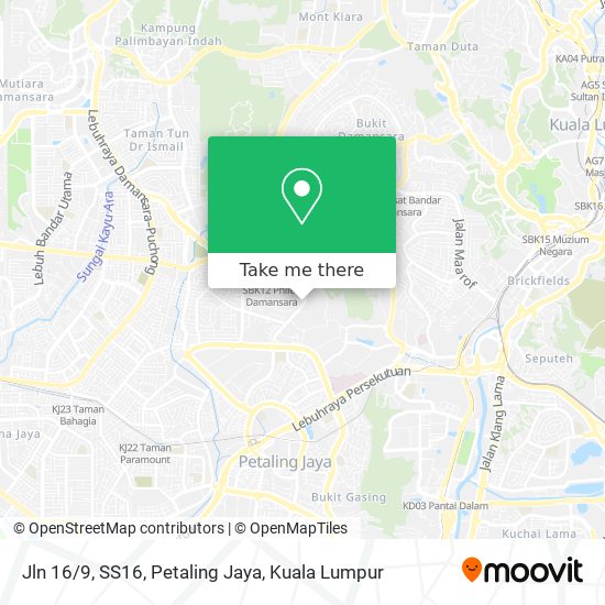 Peta Jln 16/9, SS16, Petaling Jaya