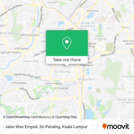 Jalan Wan Empok, Sri Petaling map