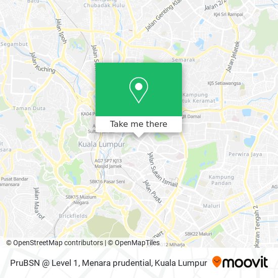 PruBSN @ Level 1, Menara prudential map