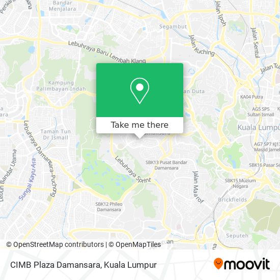 Peta CIMB Plaza Damansara