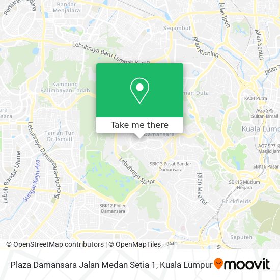 Plaza Damansara Jalan Medan Setia 1 map