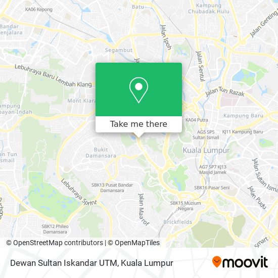 Dewan Sultan Iskandar UTM map