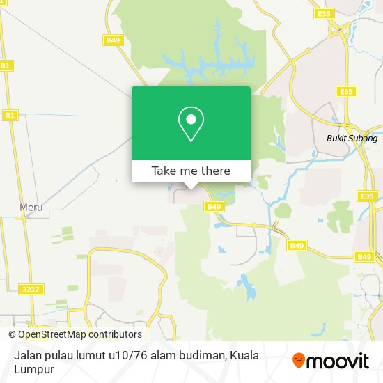 Peta Jalan pulau lumut u10 / 76 alam budiman